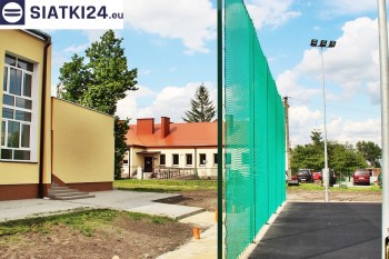 Siatki Czersk - Zielone siatki ze sznurka na ogrodzeniu boiska orlika dla terenów Czerska